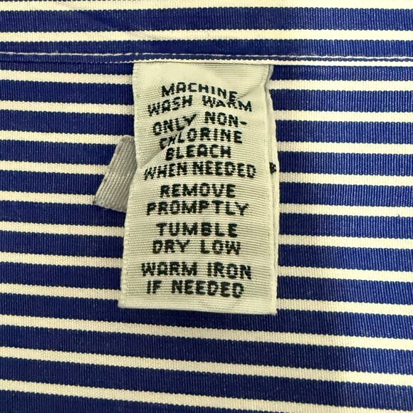 Ralph Lauren Shirt Men's Extra Large Long Sleeve Button-Down Shirt‎ Striped Blue - Picture 11 of 12